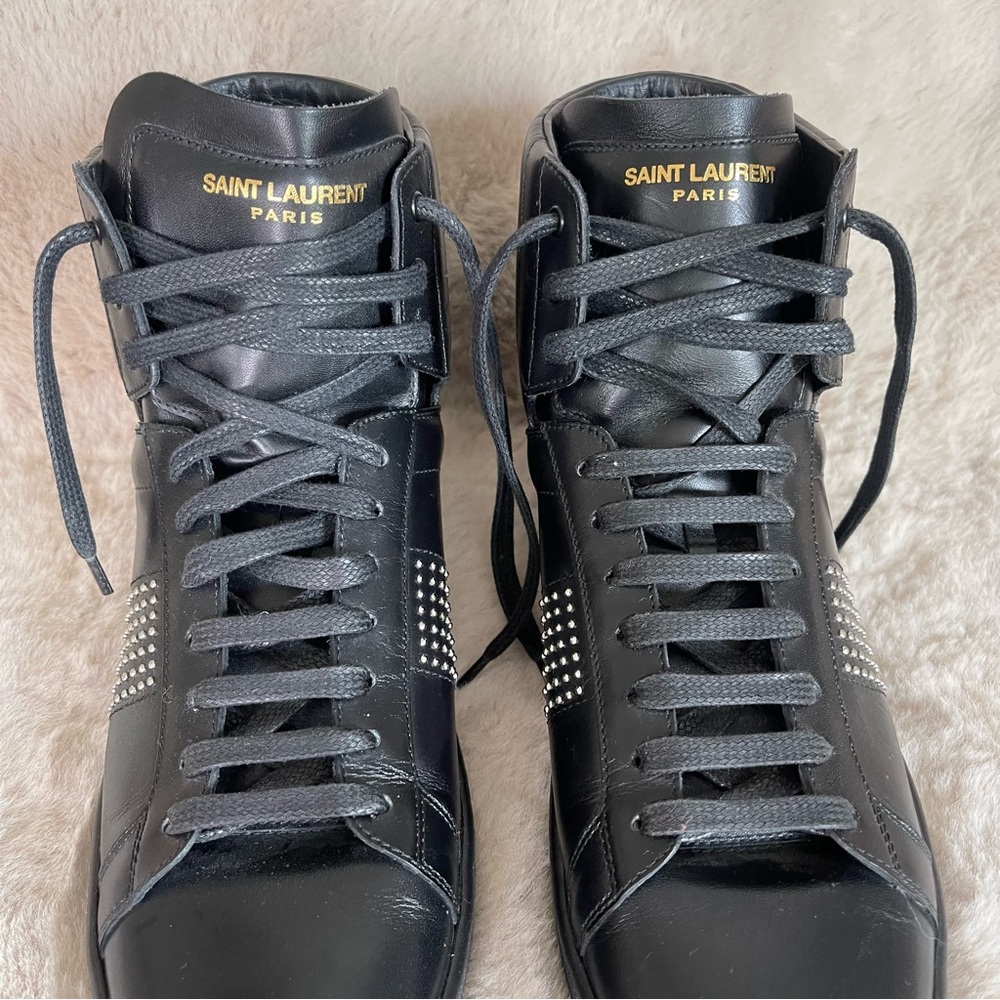 Yves Saint Laurent Black High-Top Sneakers - Picture 12 of 12